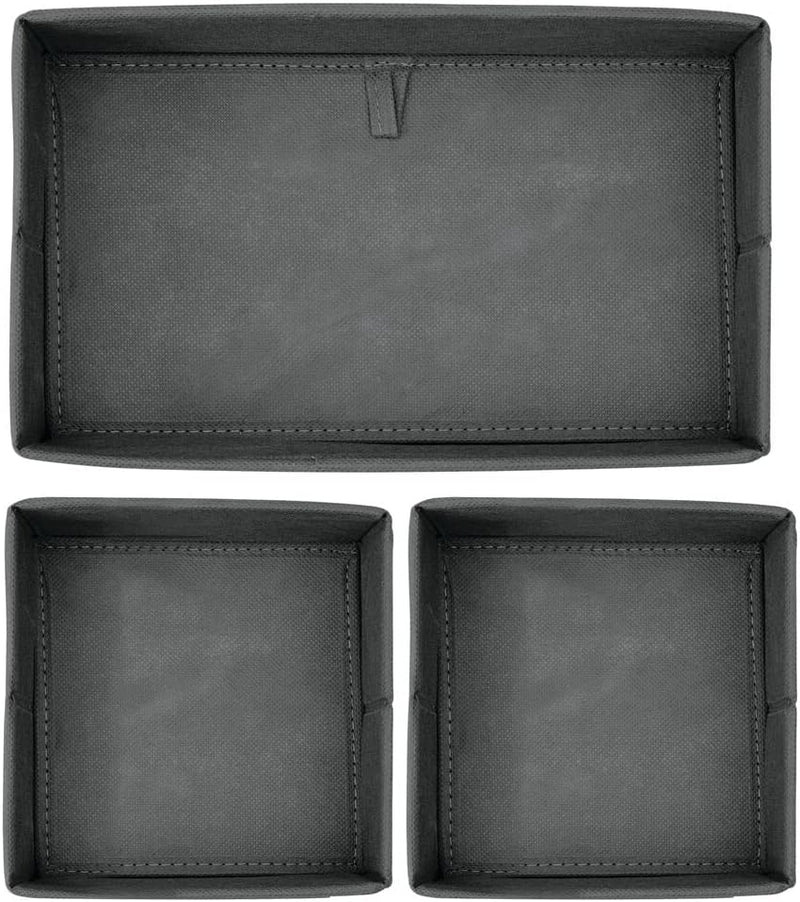 mDesign 6er-Set Aufbewahrungsbox – atmungsaktive Stoffbox für Socken, Unterwäsche, Leggings etc. – v