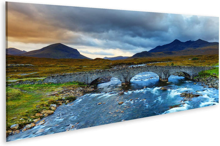 islandburner Bild auf Leinwand Sligachan Glen Marsco Berg Skye Inner Hebriden In Highlands Schottlan