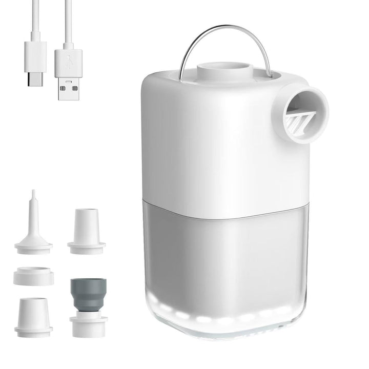 Elektrische Luftpumpe 4000Pa, Mini Pumpe Luftpumpe für Luftmatratze mit Wiederaufladbare Akku, mit 5