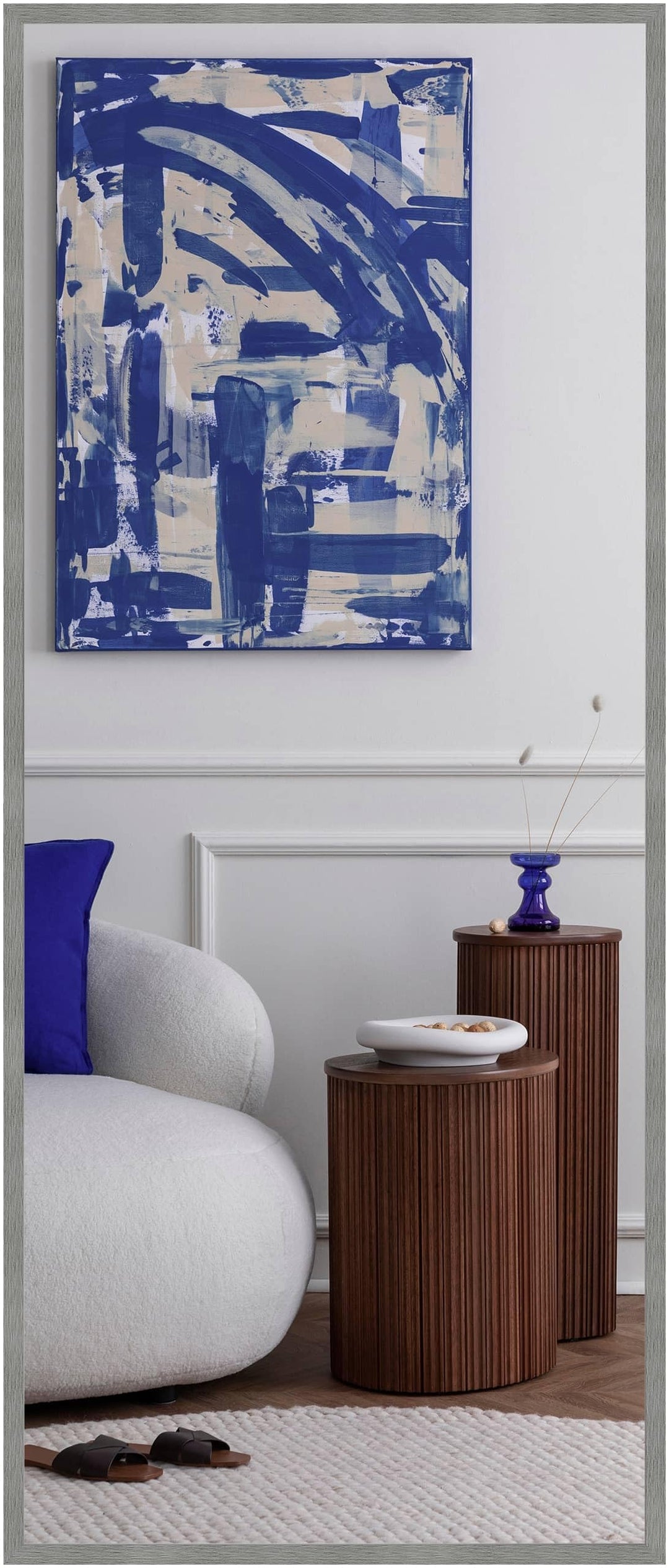 nielsen HOME Wandspiegel Star, Grau matt, Aluminium, ca. 70x170 cm Struktur Grau 170L x 70B cm, Stru