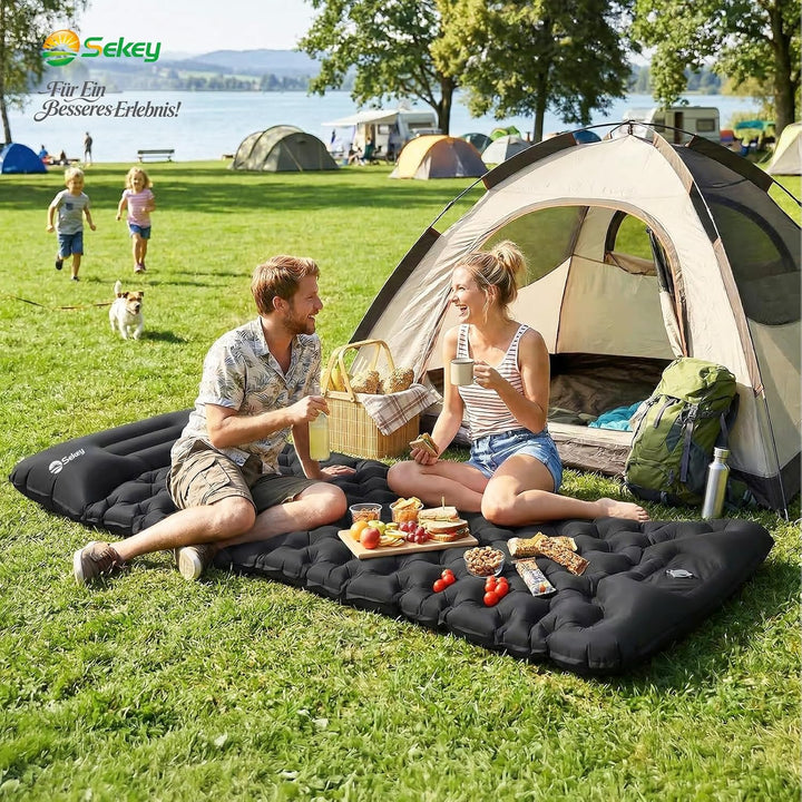 Sekey Ultraleichte Camping Luftmatratze mit Fusspumpe, 1 Min Aufblasen Campingmatratze, Extra Klein