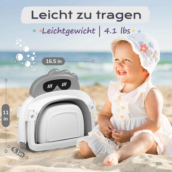COOSEYA Baby Badewanne für 0-18 Monate, Faltbare Babywanne mit Babybadewanne Stützkissen, Portable B