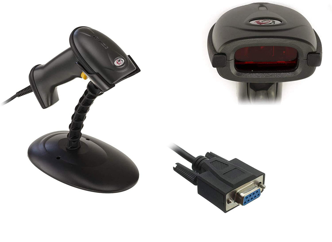 KALEA-INFORMATIQUE Handtuch Laser Barcodescanner. Mit freihändigem Portal, serieller Anschluss RS232