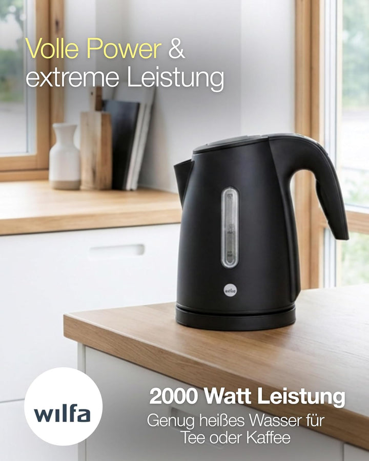 Wilfa RAPIDS Wasserkocher mit einem Fassungsvermögen von 1,7 Litern, 2000 Watt, aussenliegende Wasse