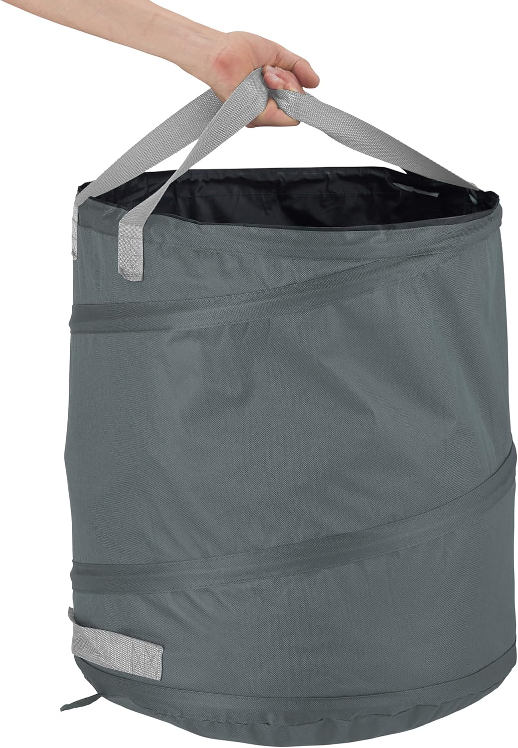 Relaxdays Laubsack, selbstaufstellend, 3er Set, 85 L, Pop Up Gartensack, mit 3 Griffen, UV-beständig