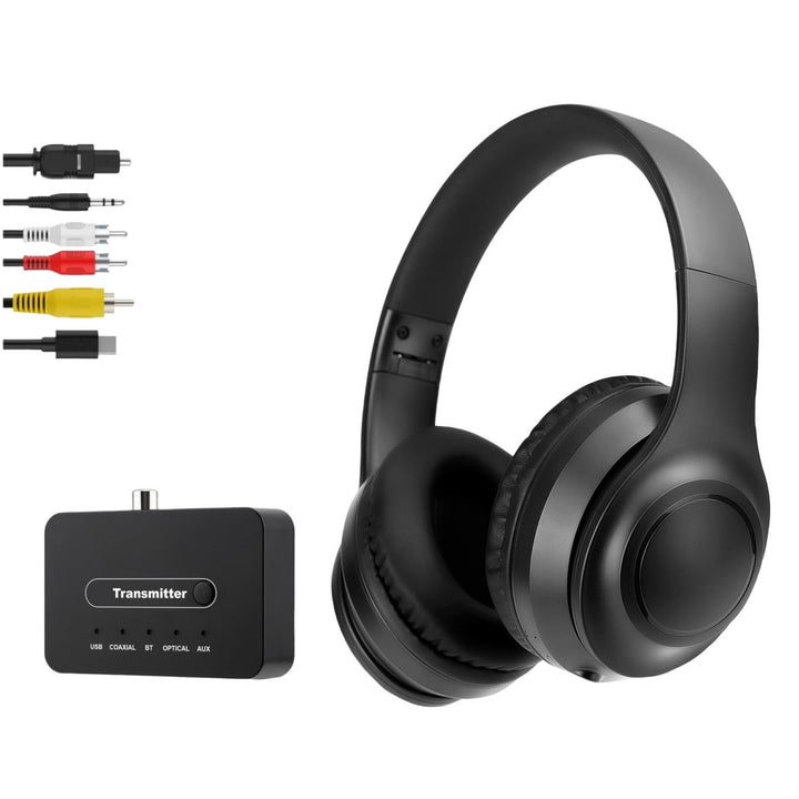 Kabellos ANC TV Kopfhörer für Senioren - Active Noise Cancelling, Faltbare Bluetooth 5.3 Over-Ear TV