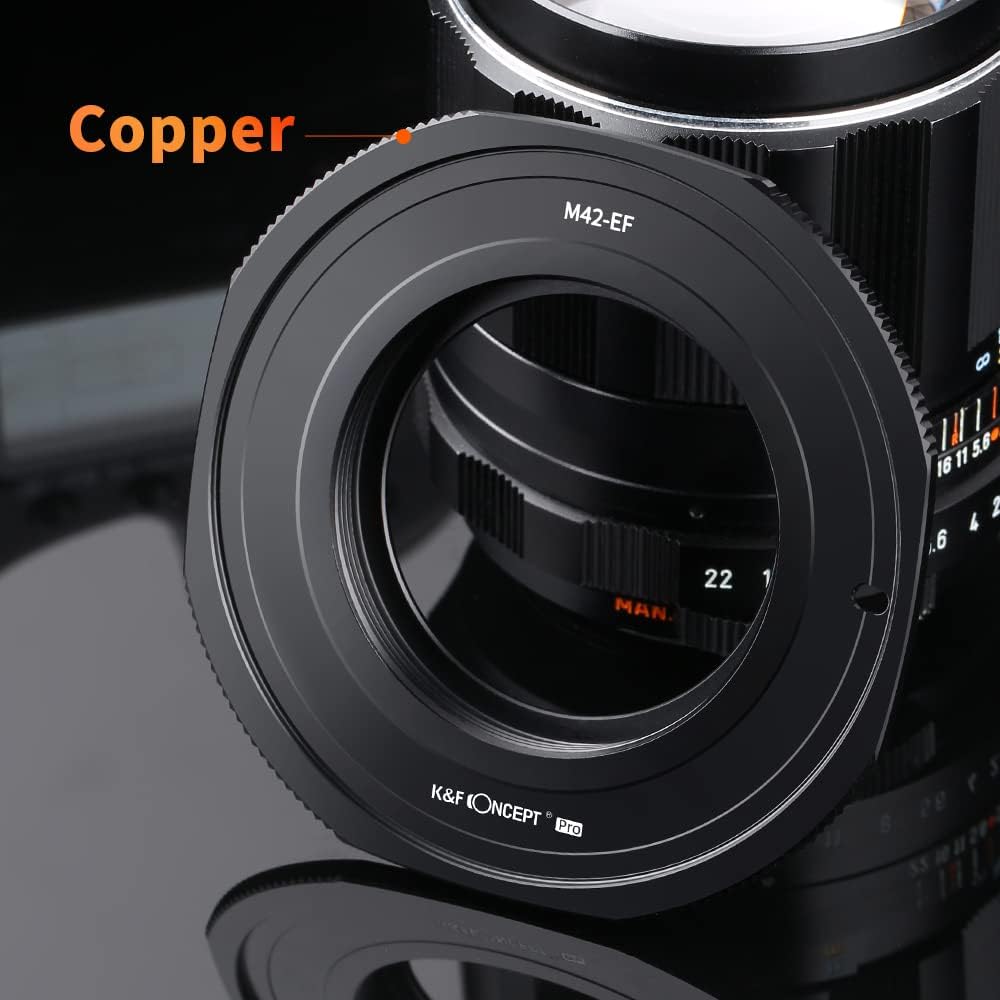 K&F Concept M10135 M42-Canon EOS Hochpräziser Adapterring Objektivadapter Objektiv Mount Adapter Rin