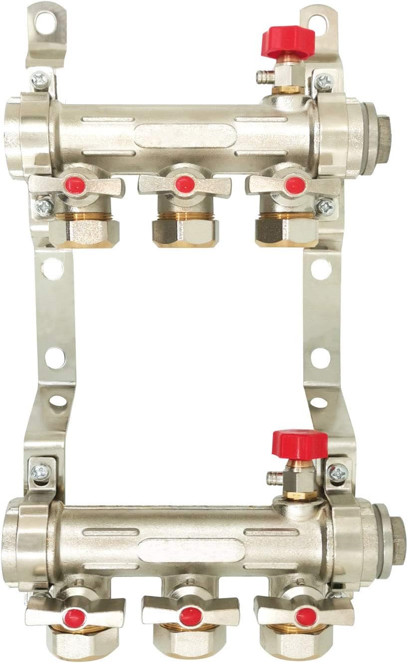 Messing heizkreisverteiler fussbodenheizung 2 3 4 5 6 7 8 fach heizkreisverteiler für heizkörper ver
