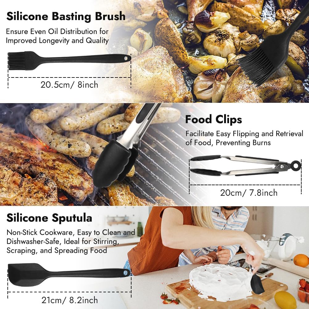 YQL Heissluftfritteuse Zubehör für Philips Airfryer 3000/Tefal EY9018 Dual Easy Fry, Silikonform Hei