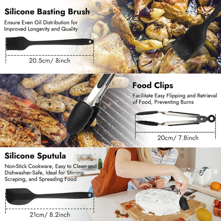 YQL Heissluftfritteuse Zubehör für Philips Airfryer 3000/Tefal EY9018 Dual Easy Fry, Silikonform Hei