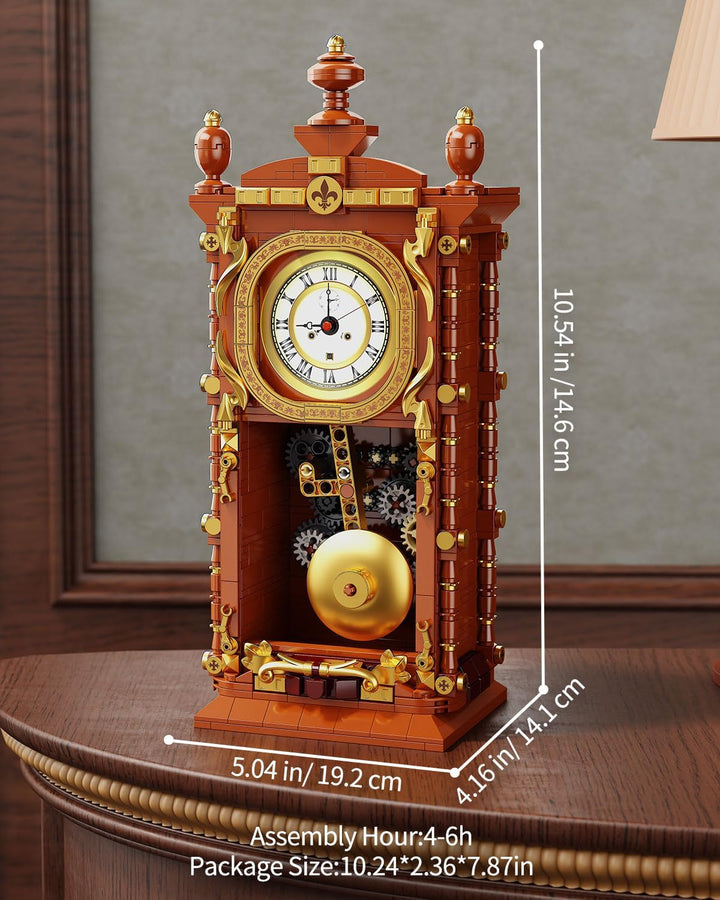 Vintage Wanduhr im klassischen, Stielspielzeug mit echter Uhrfunktion und Handbuch – verbindbares me