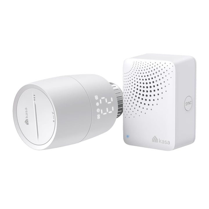 Kasa Smartes Heizkörperthermostat KE100 KIT, thermostat heizung digital mit Hub, Energiesparen, Zeit