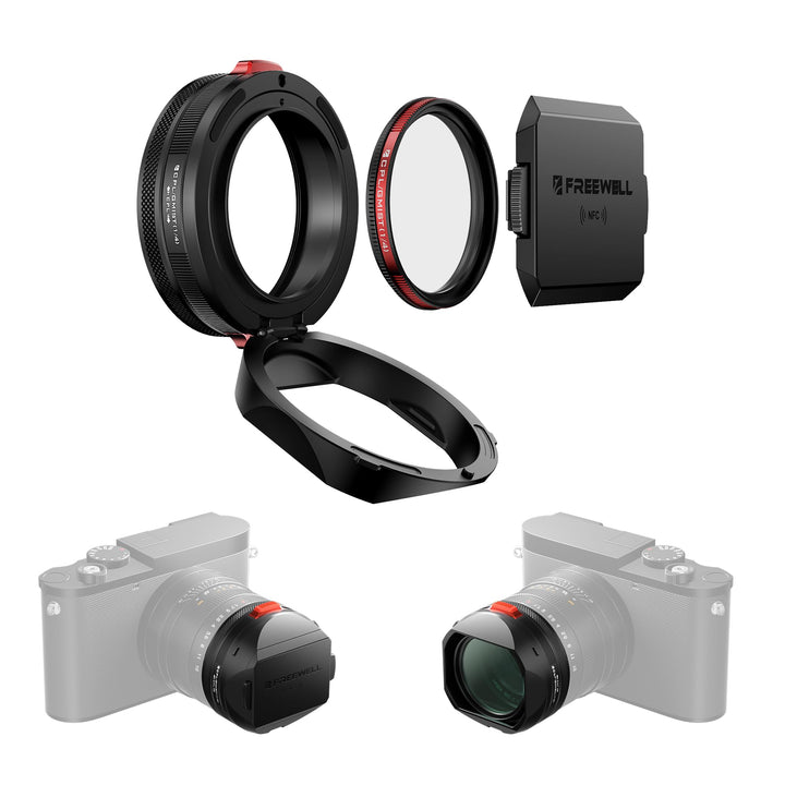 Freewell Die echte Gegenlichtblende für Leica Q3 43 - CPL/Nebelfilter, berührungslose Filterbedienun
