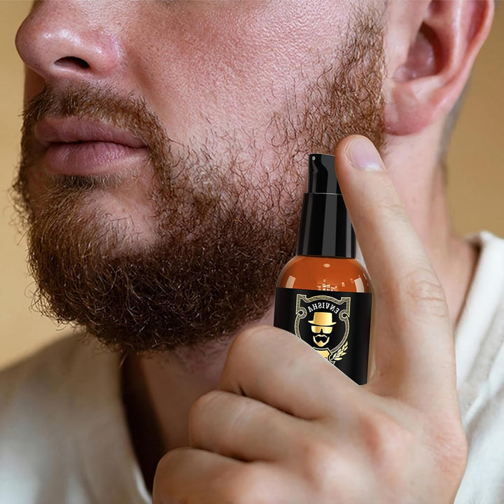 Bartöl-Conditioner mit Kamm, natürlicher Bart-Conditioner mit süssem Orangenduft – macht den Bart we