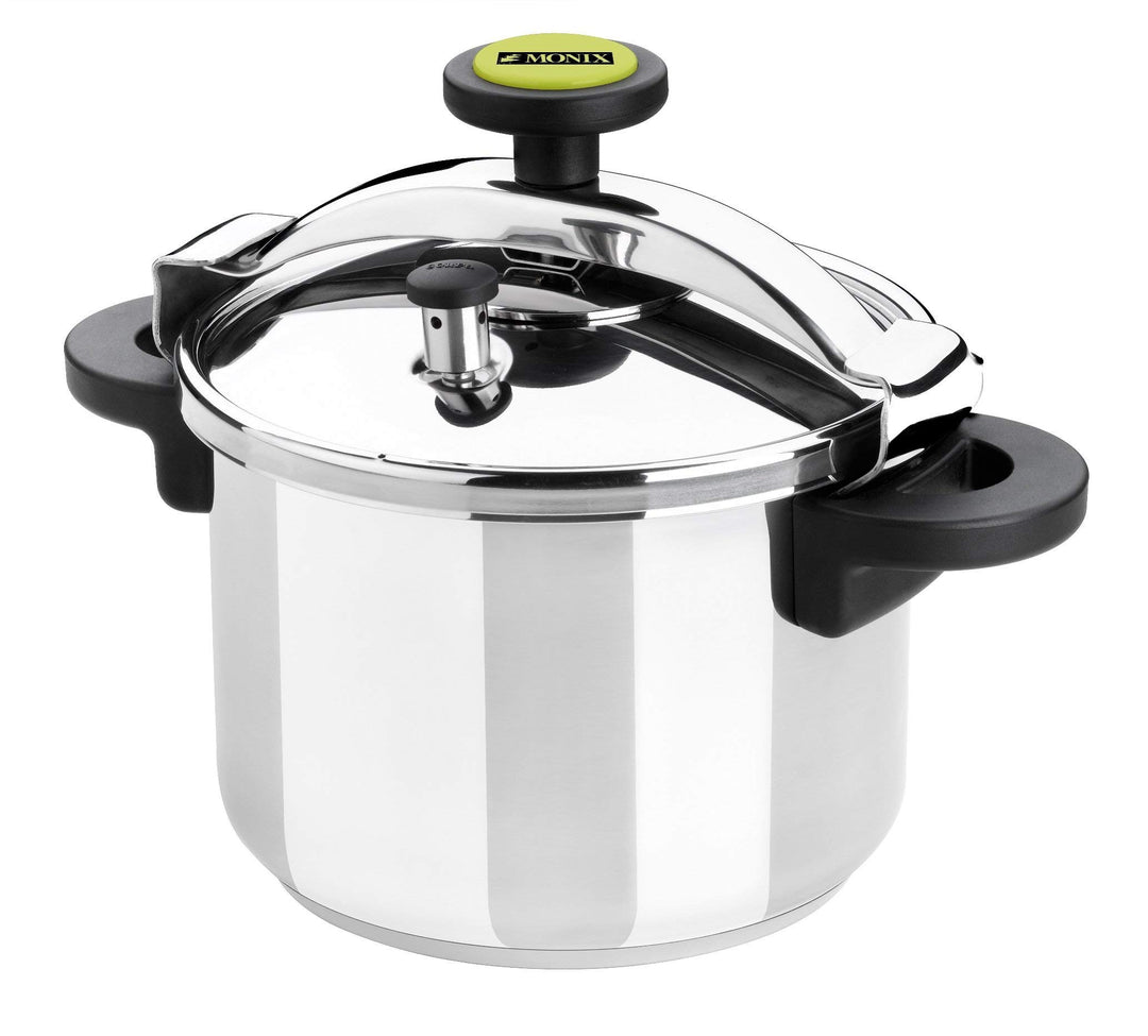MONIX Classica | Traditioneller Schnellkochtopf, 6 Liter, Edelstahl, 22 cm, Grau, 6 Liter