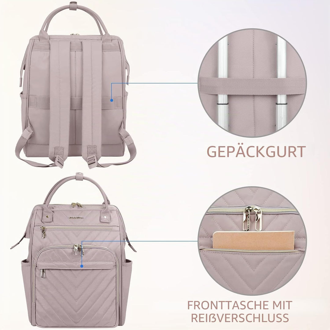 VANKEAN 17 Zoll Laptop Rucksack für damen Computer Arbeitstasche, grosse Kapazität wasserdichter Ruc