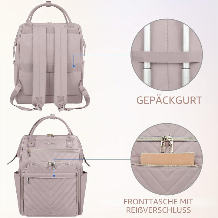 VANKEAN 17 Zoll Laptop Rucksack für damen Computer Arbeitstasche, grosse Kapazität wasserdichter Ruc
