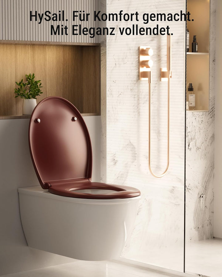 HySail Hochwertiger Toilettendeckel mit Absenkautomatik, Schnellverschluss und Hygienischer Oberfläc