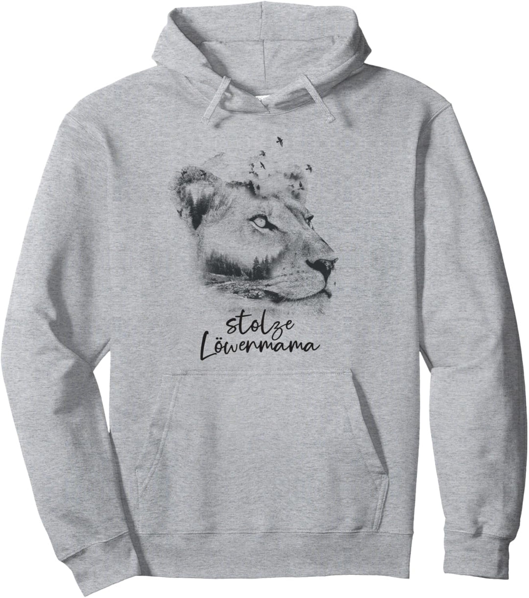 Stolze Löwenmama I Mommy Retro und Stolz I Mama Löwe Pullover Hoodie