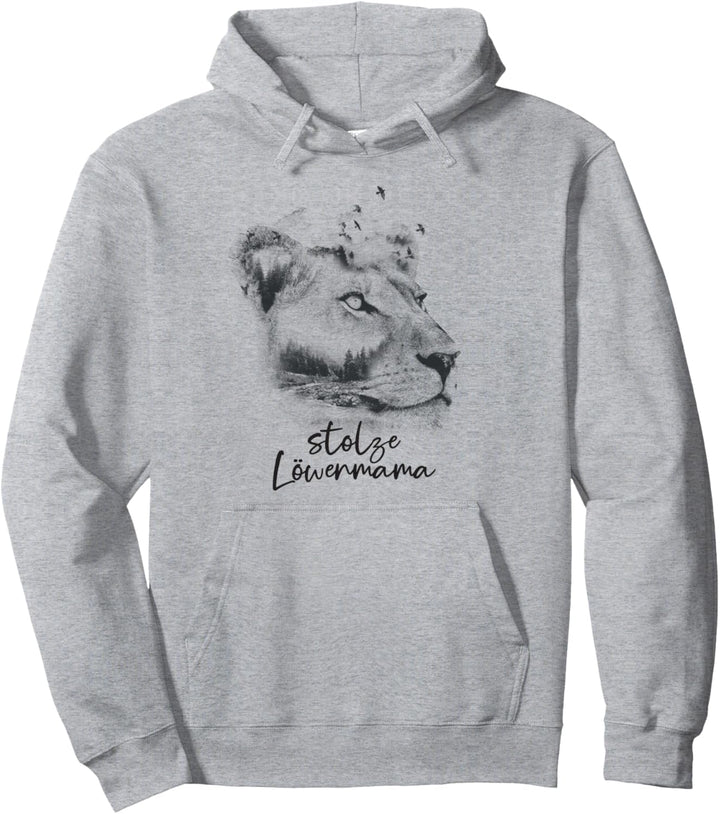 Stolze Löwenmama I Mommy Retro und Stolz I Mama Löwe Pullover Hoodie