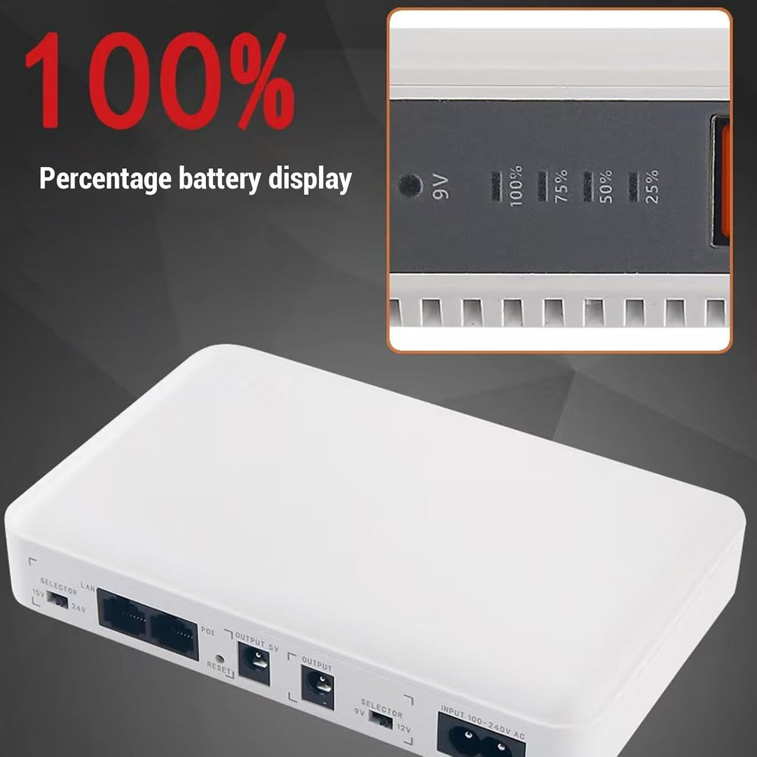 FTVOGUE Mini UPS Battery Backup Unterbrechbar Stromversorgung für Routermodem mit 24 V POE 12V 9V 5V