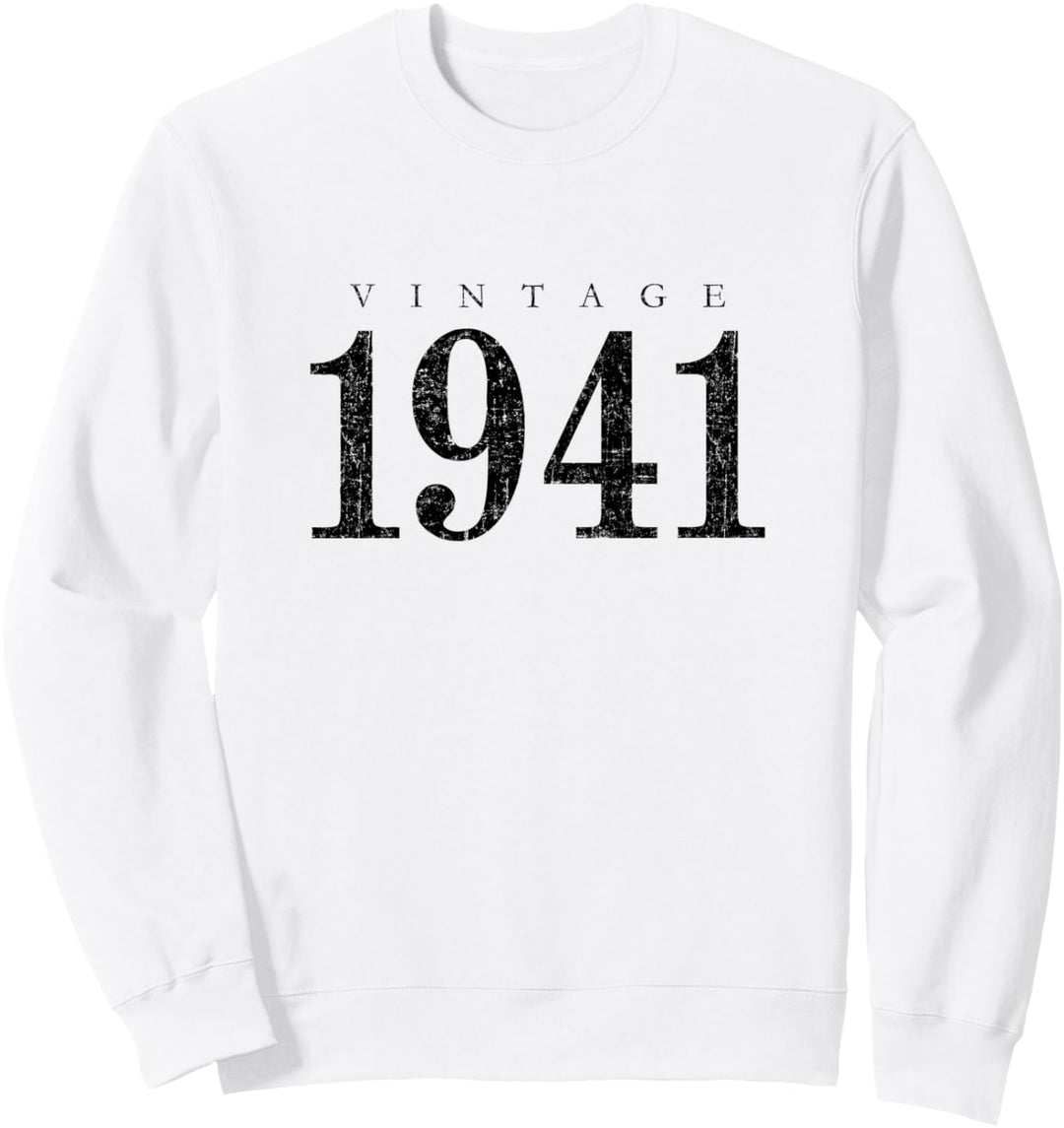 Vintage 1941 (Antik Schwarz) 83. Geburtstag Sweatshirt