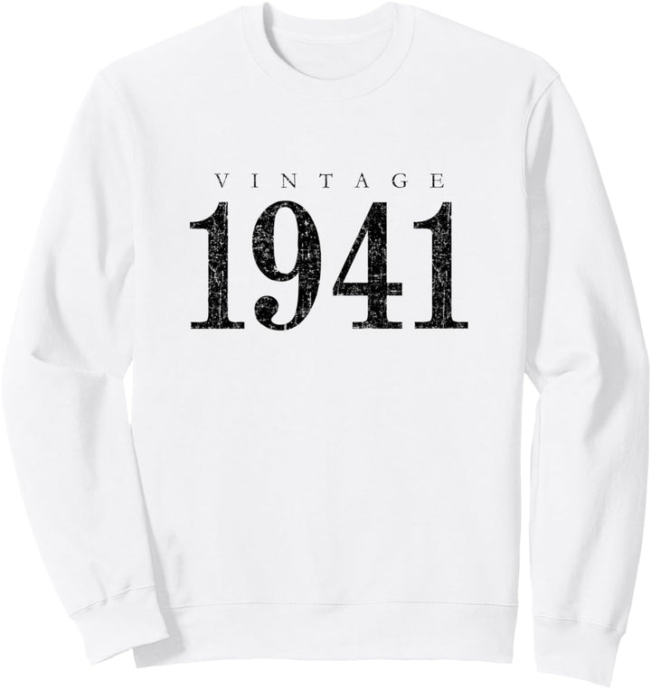 Vintage 1941 (Antik Schwarz) 83. Geburtstag Sweatshirt