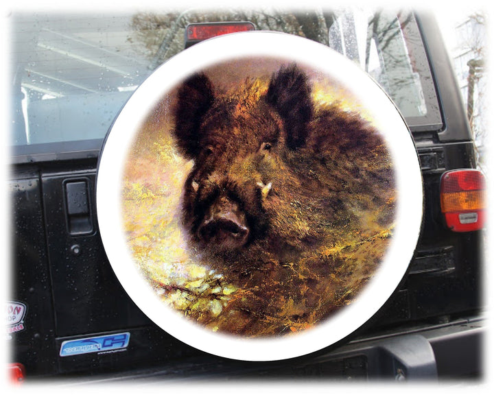 AB3-00186 Wildschwein Keiler Reserveradabdeckung 68x21 cm Reserveradhülle Ersatzradabdeckung Reifenc