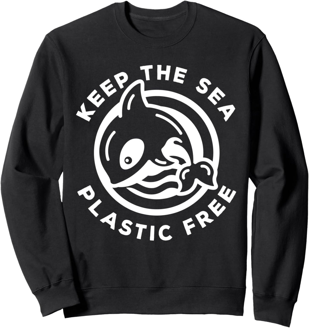 Halten Sie das Meer Plastik frei Wal retten - Umweltschutz Sweatshirt