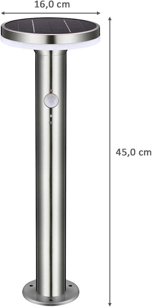 Proventa | Design Solar LED-Leuchte mit Bewegungsmelder | Aussenleuchte mit Bewegungsmelder | Aussen