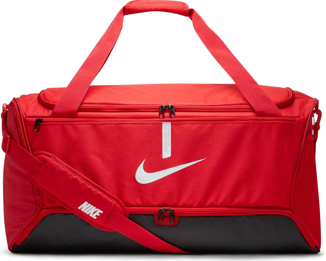 Nike Academy Team Fussball-Sporttasche (gross, 95 l), CU8089 University Rot / Schwarz / Weiss MISC,