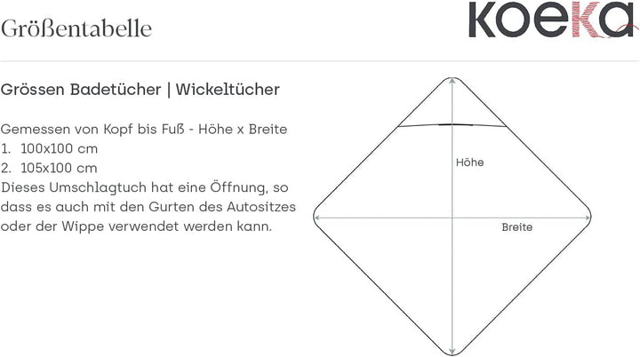 Koeka Baby Einschlagdecke - Ideal Für Unterwegs - Mit Plüsch - Faro - Musselin Baumwolle - Hellgrün