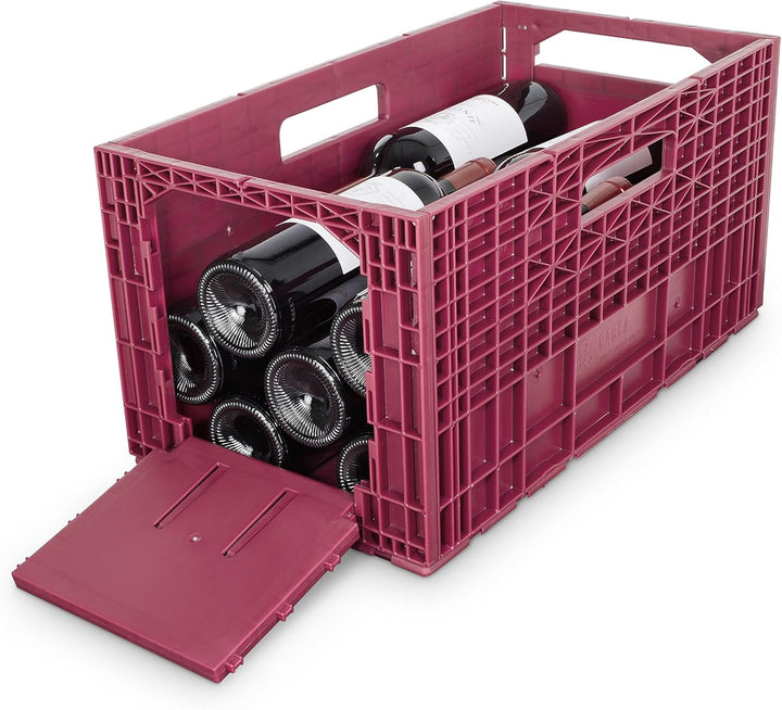 6er Set WEINBOX-Das Flexible Weinregal, Kunststoff, weinrot, 48.5x26.6x24.7 cm Weinrot 48.5x26.6x24.