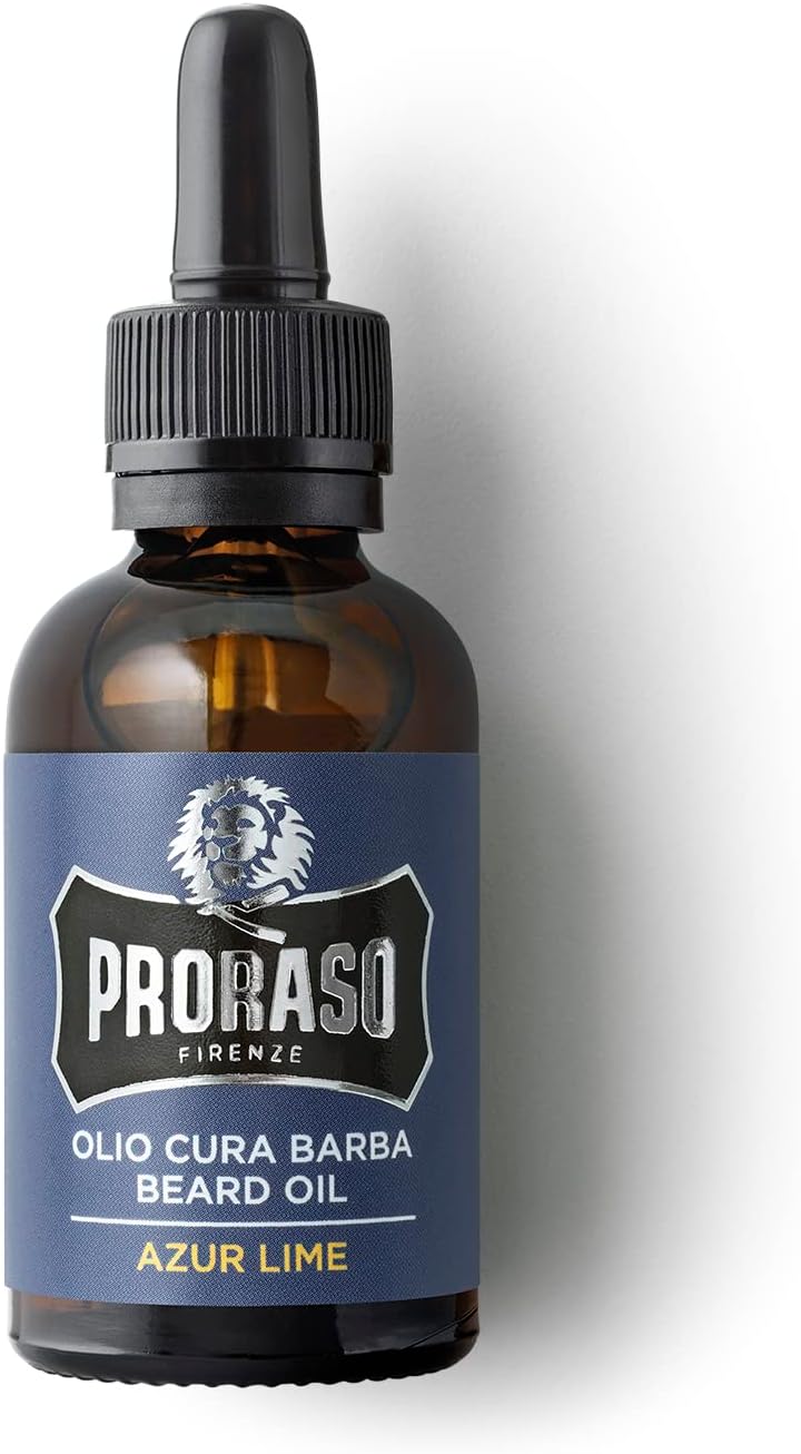 Proraso Beard Oil Cypress & Vetyver 30ml & Beard Oil Azur Lime, 30 ml Bundle mit Beard Oil, Azur Lim
