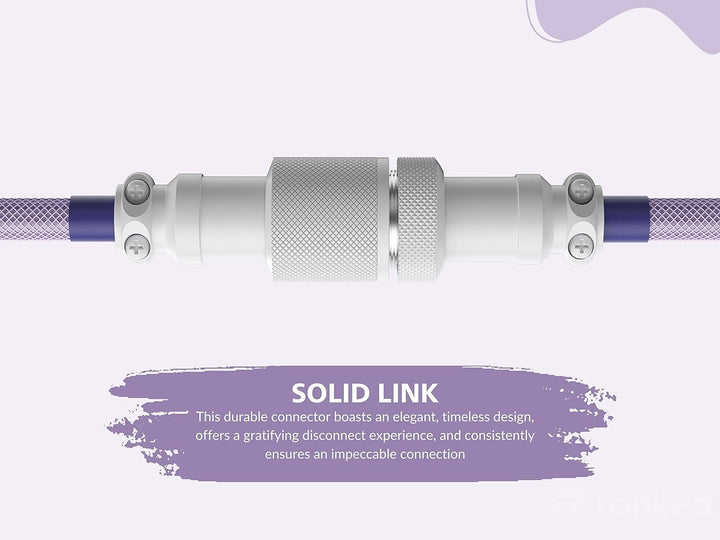Ranked Coiled Cable | Handgefertigtes Double-Sleeved Geflochtenes Kabel | USB Typ C auf A | 5-Pin Av