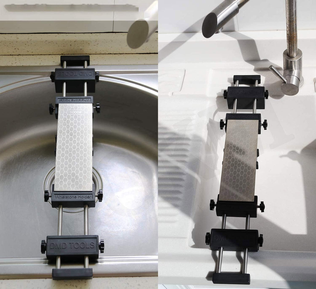 Schleifstein Wetzsteinhalter Sink Bridge mit verstellbarem, rutschfestem Gummi zum einfachen Honen v
