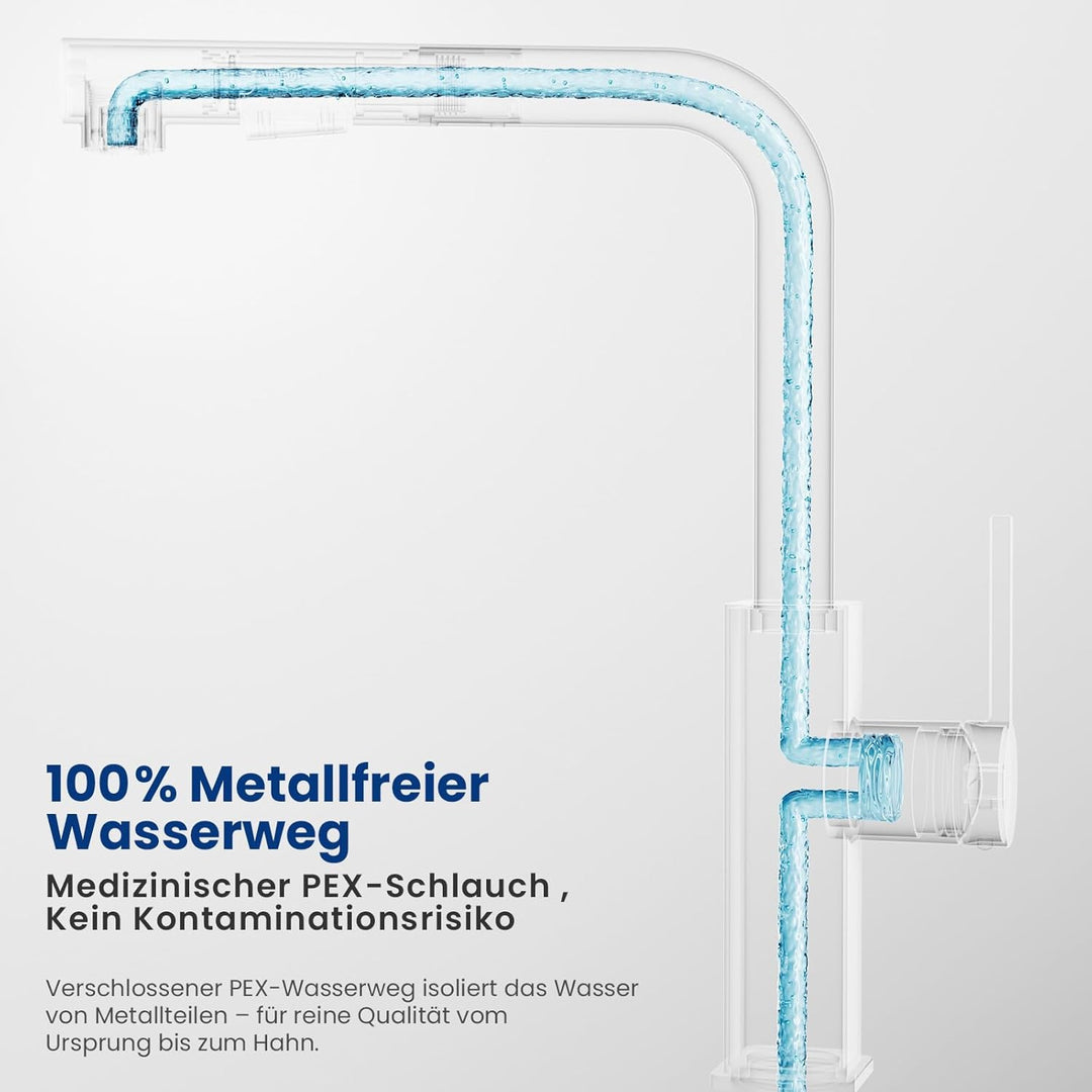 CECIPA Küchenarmatur Ausziehbar, Spültischarmatur mit Brause, Wasserhahn Küche Ausziehbar 2 Wasserst
