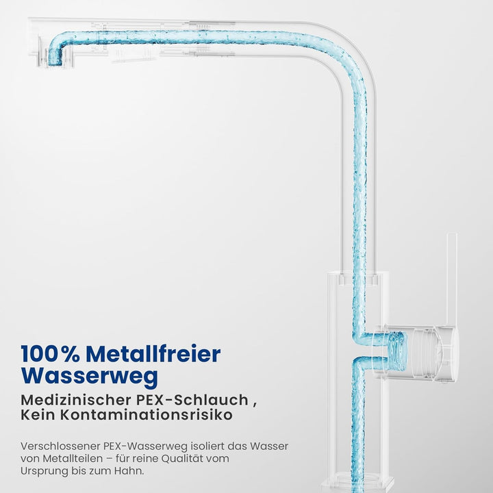CECIPA Küchenarmatur Ausziehbar, Spültischarmatur mit Brause, Wasserhahn Küche Ausziehbar 2 Wasserst