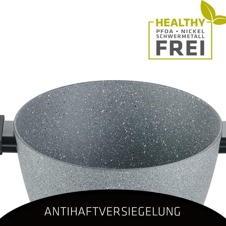 Berndes Topf 20cm- Alu Induktion Special Edition - Kochtopf mit Glasdeckel für alle Herdarten, antih