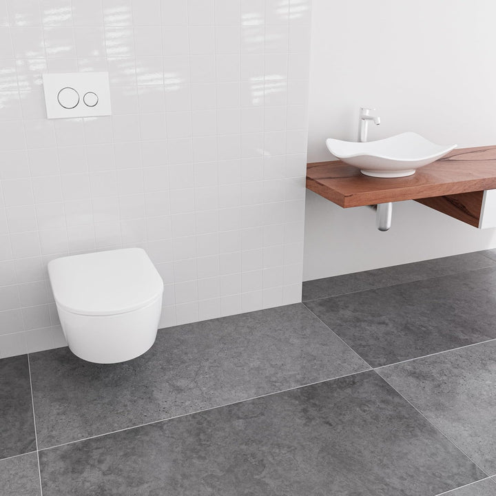 LUVETT® D350 Toilettendeckel mit Absenkautomatik D Form Weiss - SoftClose Klodeckel Abnehmbar - Klob