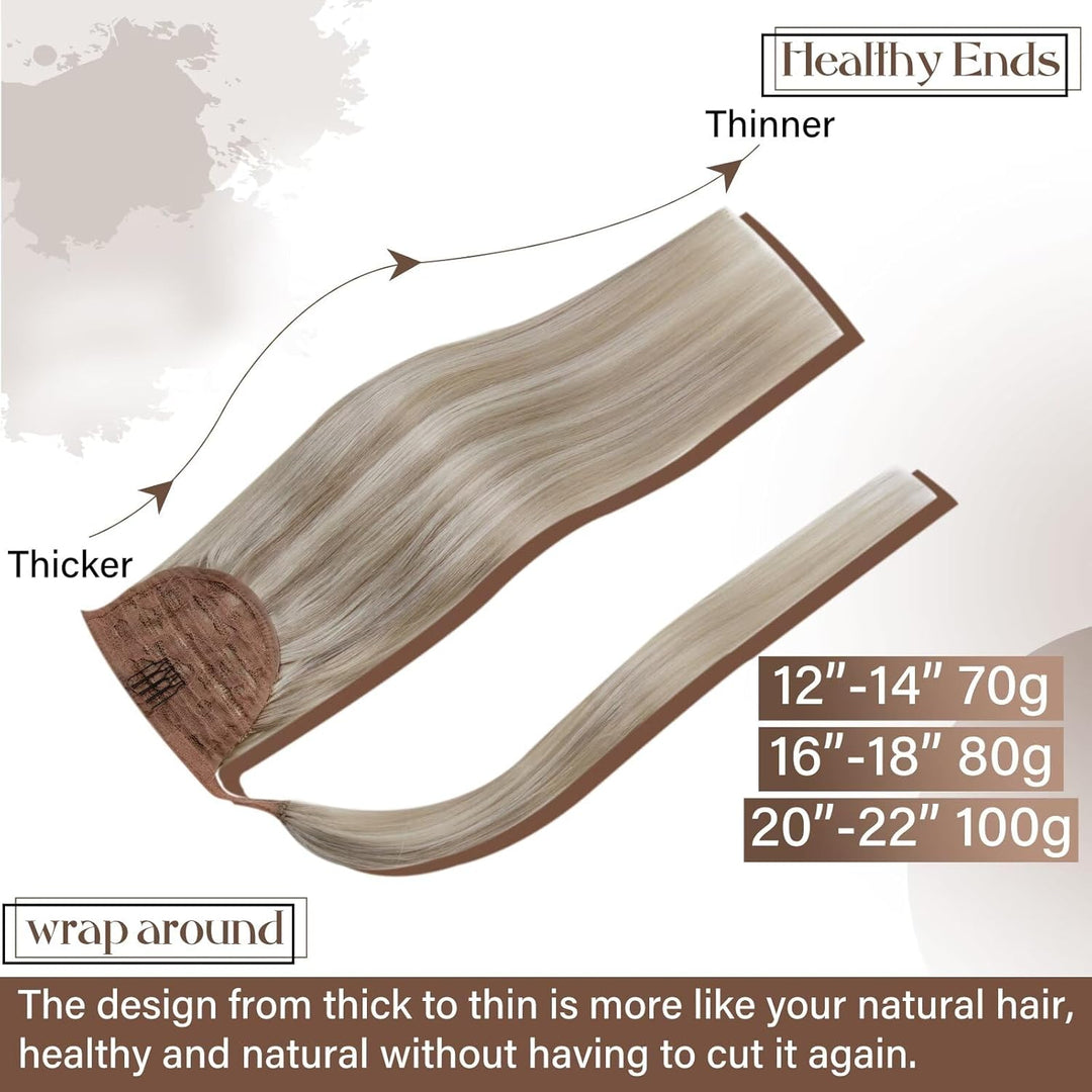 Hetto Blond Ponytail Extensions Echthaar Remy Zopf Echthaar Extensions Naturlich Echthaar Ponytail E