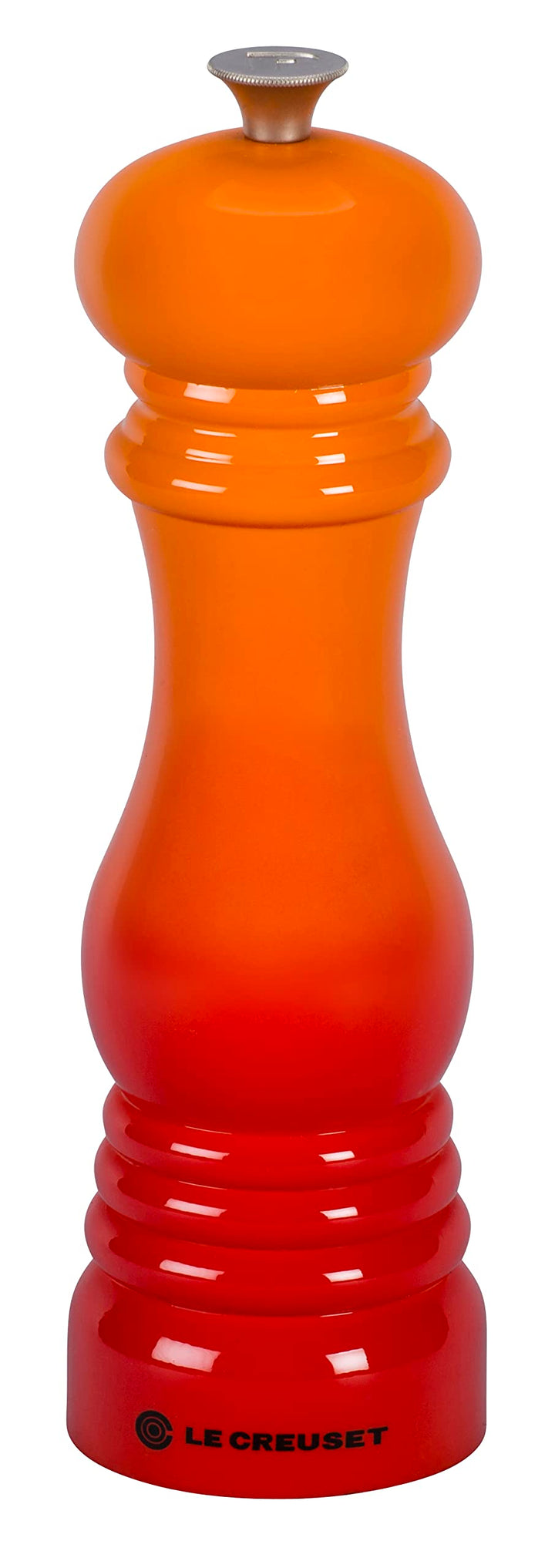 Le Creuset Pfeffermühle, ABS-Kunststoff, 6,2 x 6,2 x 20,8 cm, Keramik-Mahlwerk, Ofenrot, 96001900090