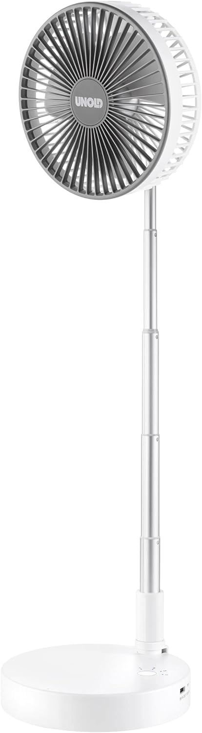 UNOLD 86720 TELESKOP-VENTI Cordless mit Klappmechanismus zur platzsparenden Aufbewahrung, Höheneinst