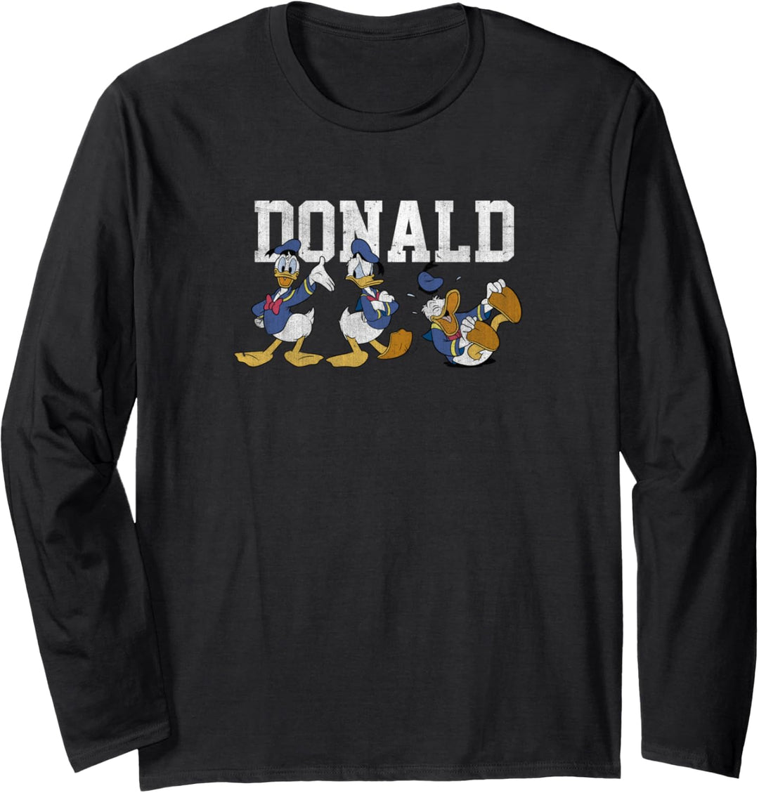 Disney Donald Duck Name Line Up Langarmshirt