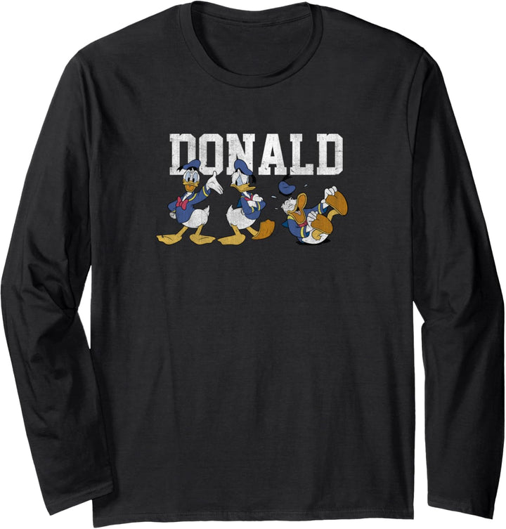 Disney Donald Duck Name Line Up Langarmshirt