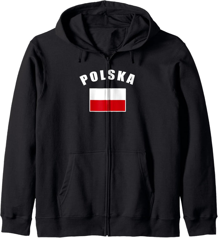 Polnische Flagge Polska Kapuzenjacke