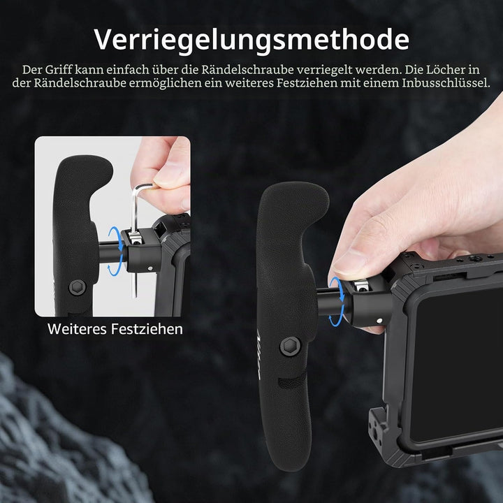 Nitze Side Handle, Seitengriff-Kit mit 1/4" Schraube und abnehmbaren Positionierstiften für Smartpho