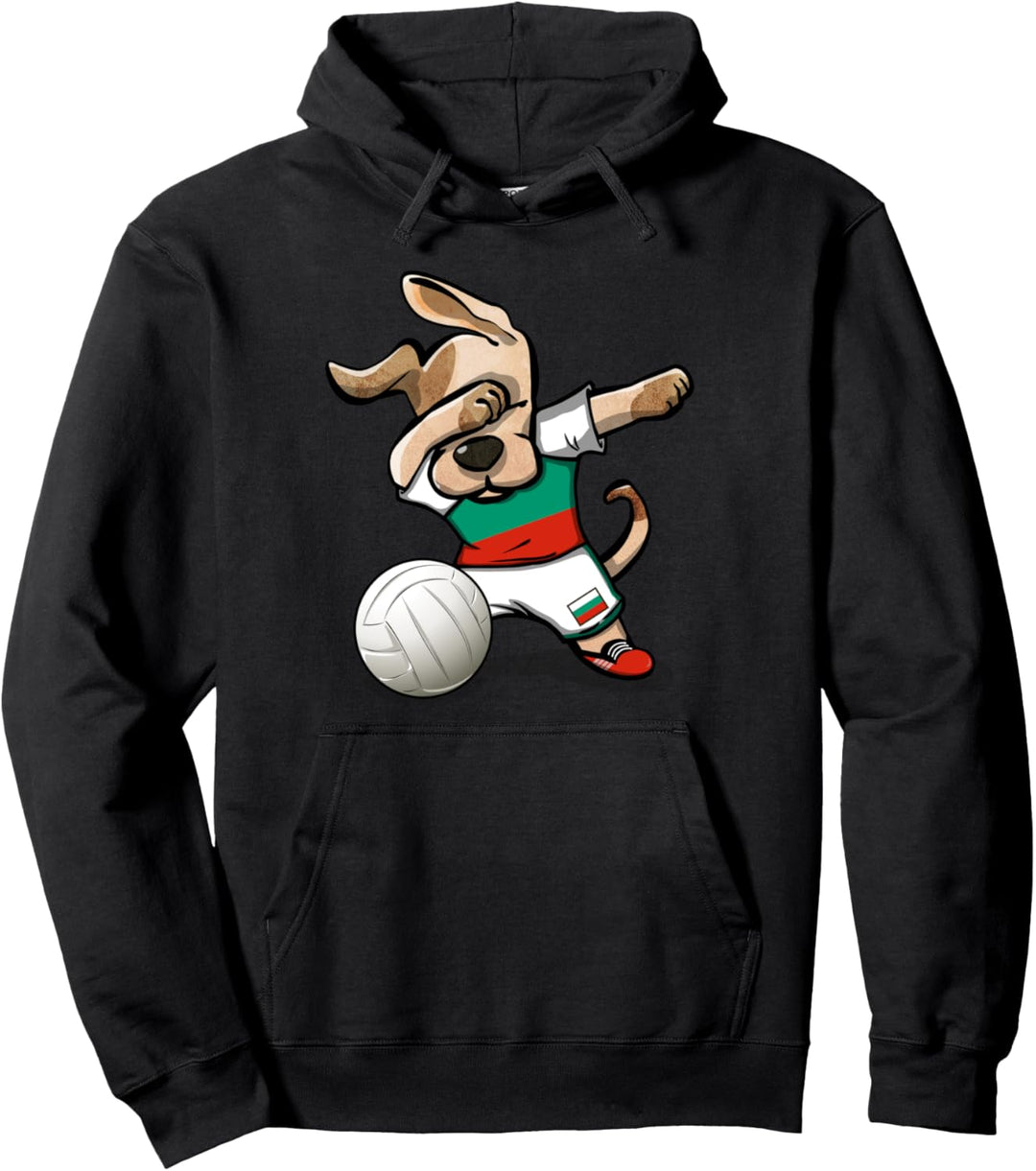 Tupfender Hund Bulgarien Volleyball Bulgarische Flagge Sport Pullover Hoodie