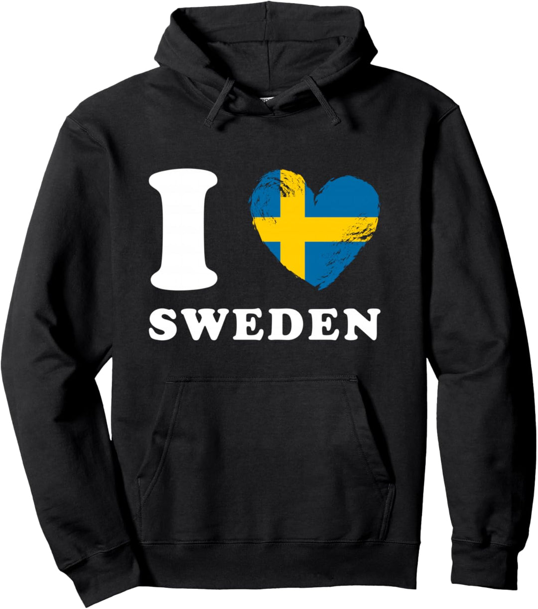 I Love Sweden - Herzflagge Schweden Pullover Hoodie
