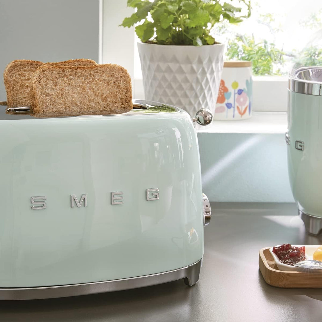 Smeg TSF01PGEU Toaster 2 Scheiben, pastellgrün, Pastellgrün